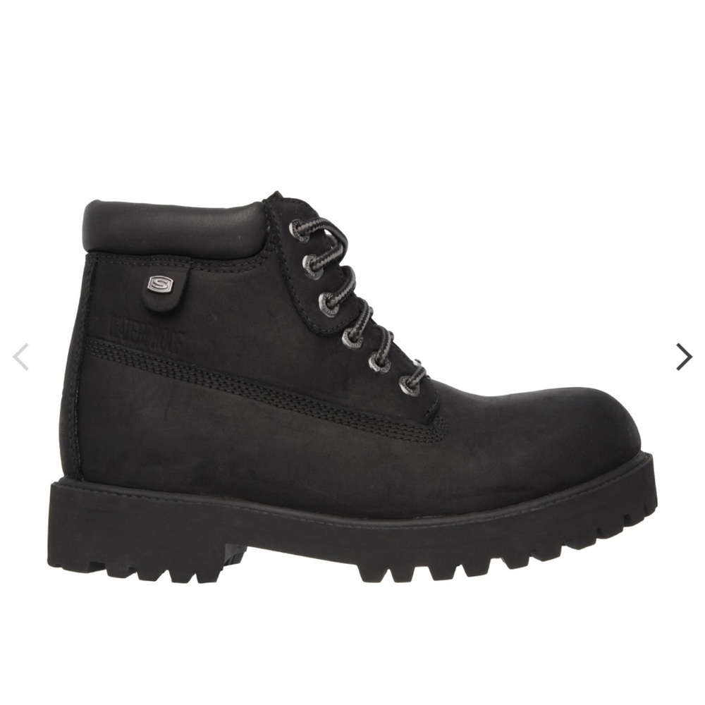 Skechers Men's Black Lace-Up Boots